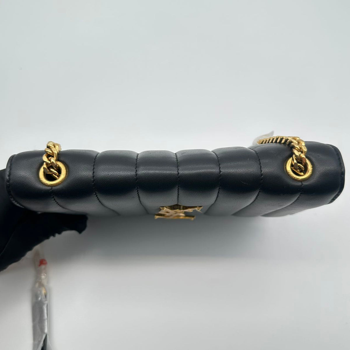 YSL Square Fat Chain Bag in Black and Gold (MM020)