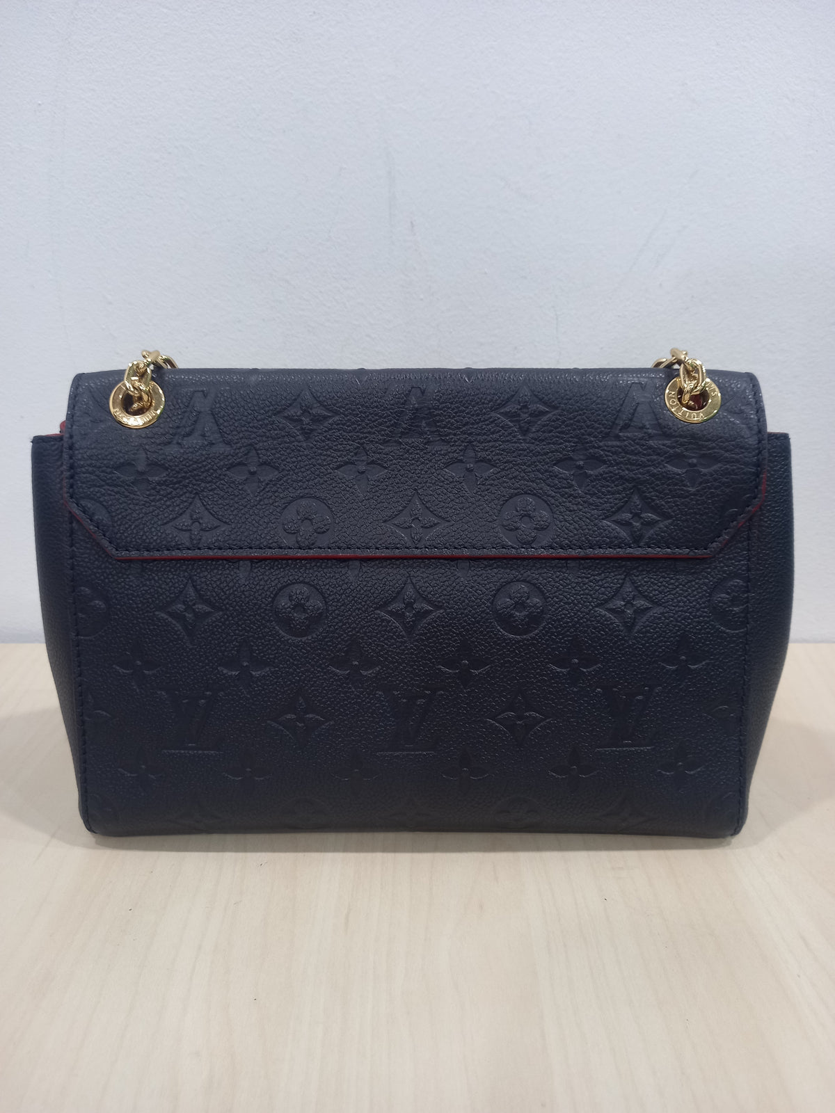 Louis Vuitton Navy Leather Empreinte Monogram Babylone PM Shoulder Bag M52271