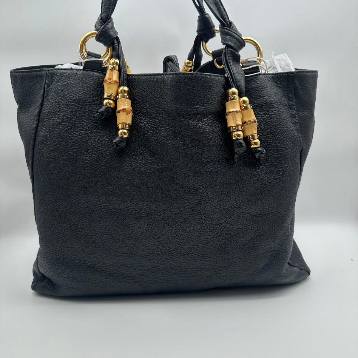 Gucci bamboo tote bag, black (MM037)