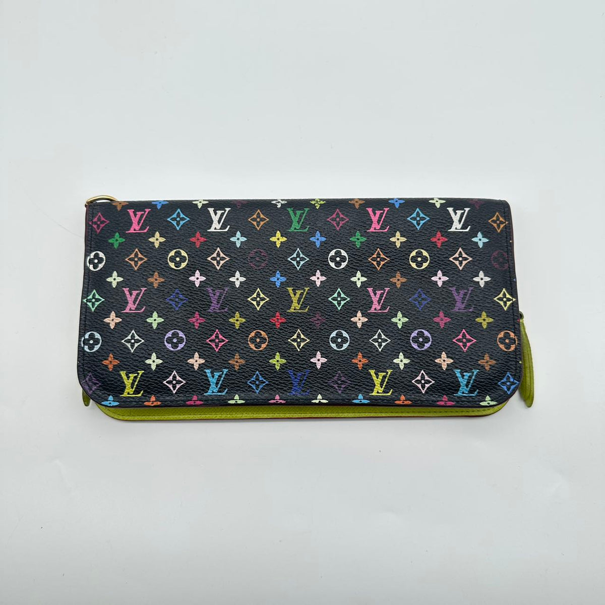 LV black tricolor wallet with green lining (MM039)