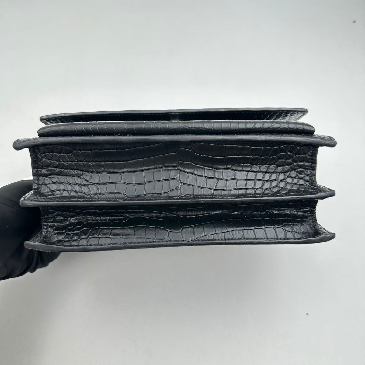 YSL Sunset Alligator Black Silver (MM004)