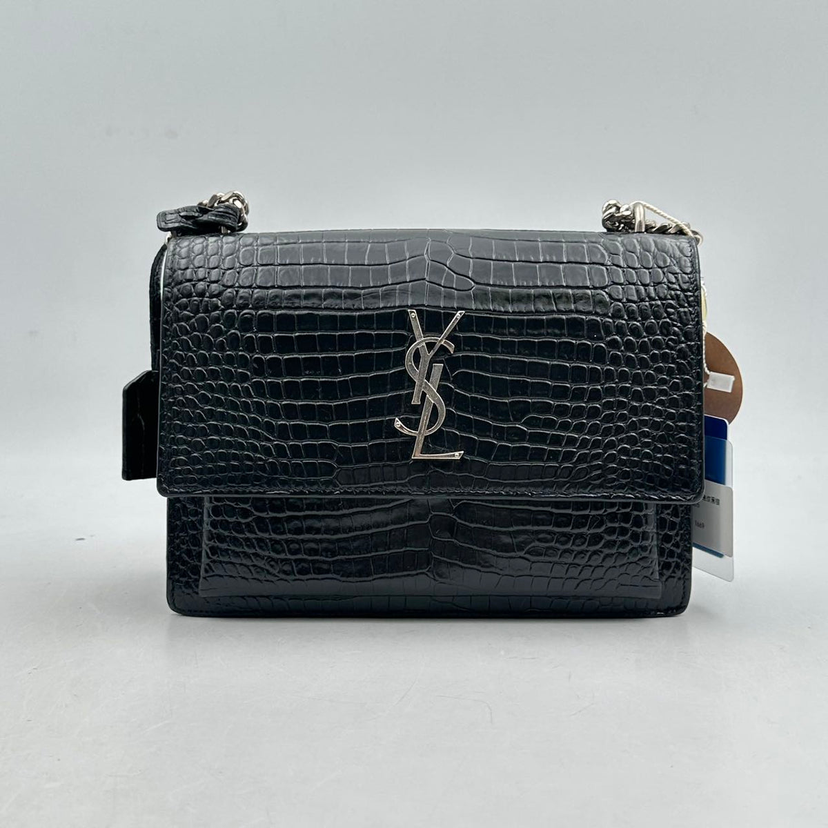 YSL Sunset Alligator Black Silver (MM004)