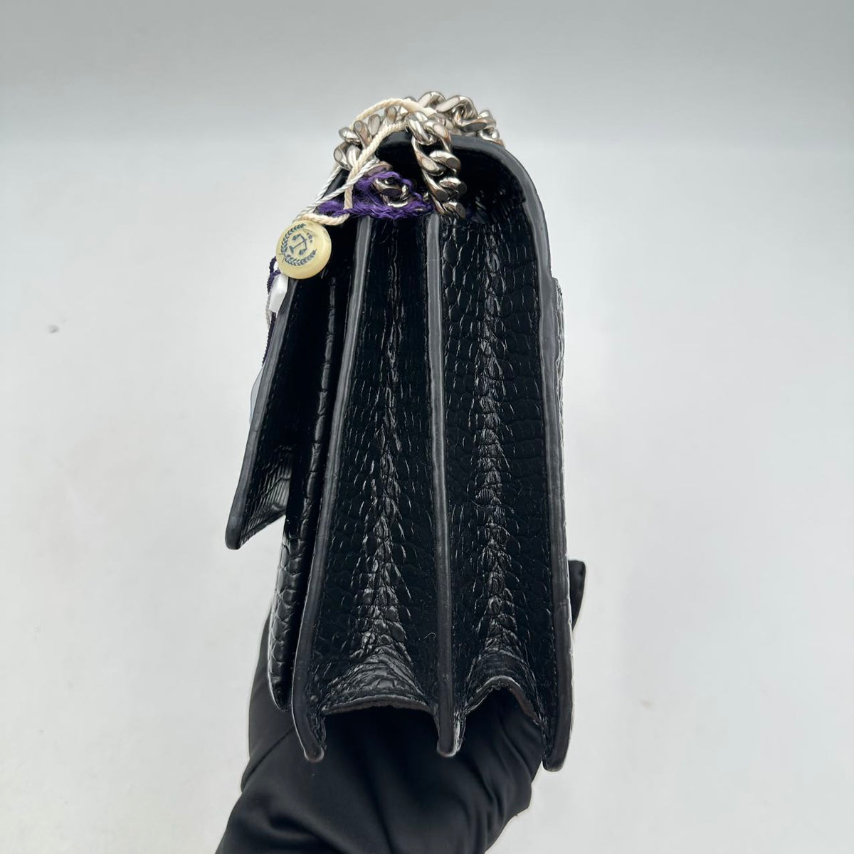 YSL Sunset Alligator Black Silver (MM004)