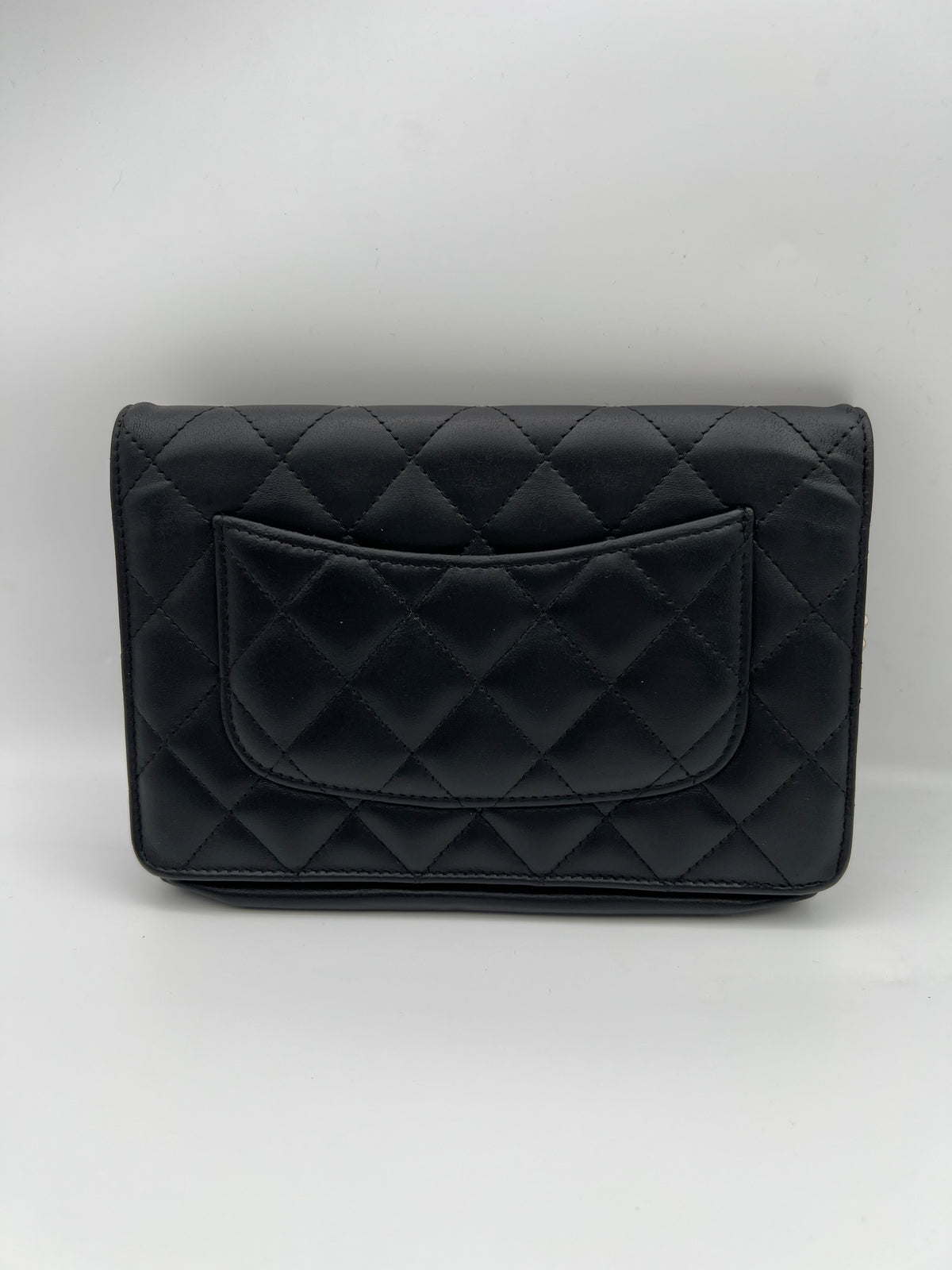 CHANEL Wallet On Chain Lambskin Letaher Black (JS028)