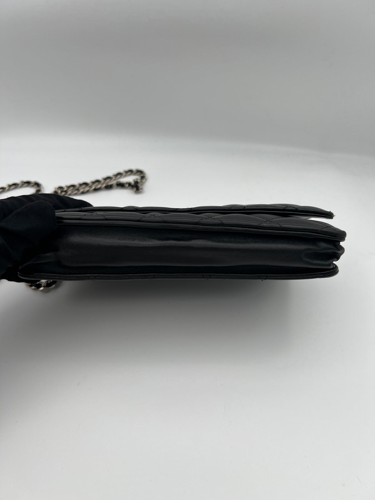 CHANEL Wallet On Chain Lambskin Letaher Black (JS028)