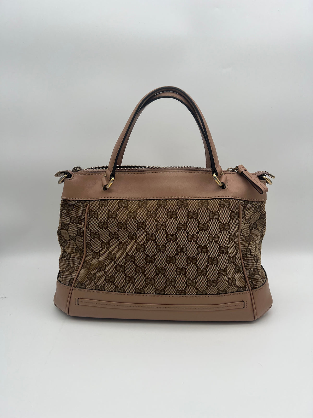 GUCCI Vintage Tote with Pink Leather Part (JS003)