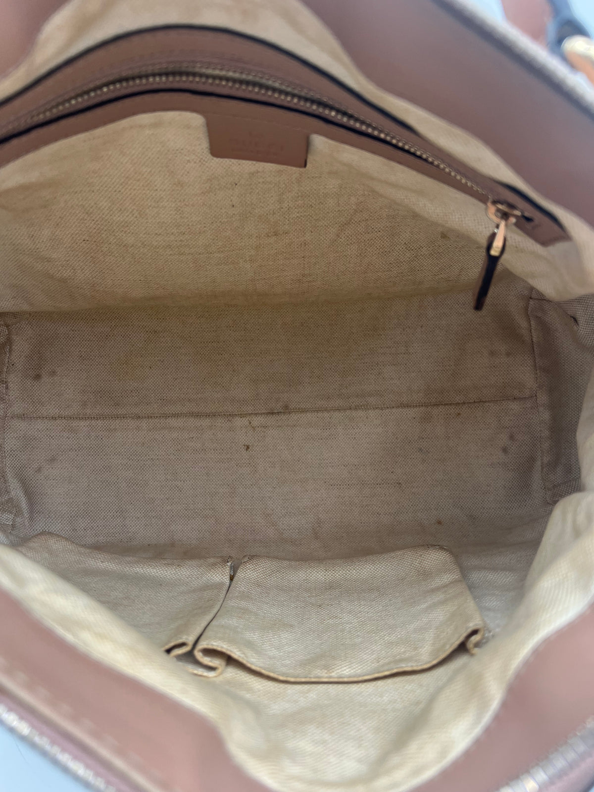 GUCCI Vintage Tote with Pink Leather Part (JS003)