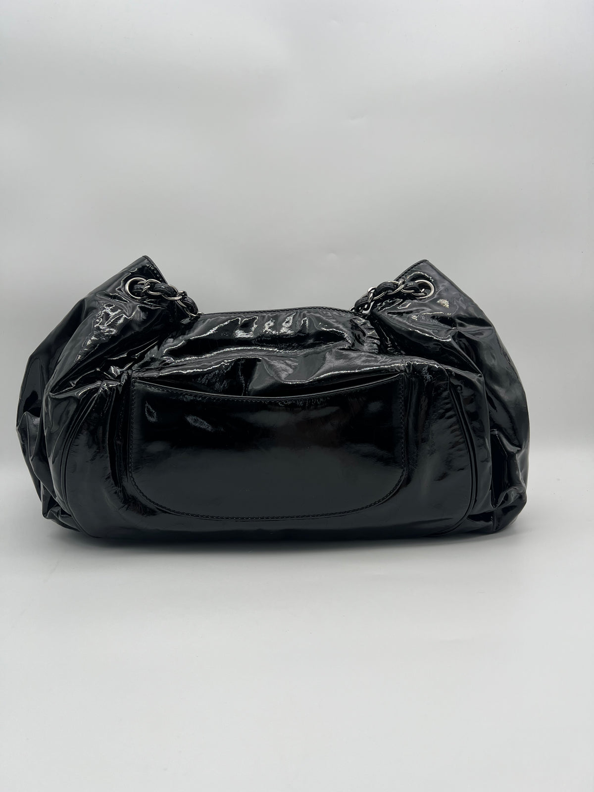 Chanel Camellia Patent Leather Tote (JS005)