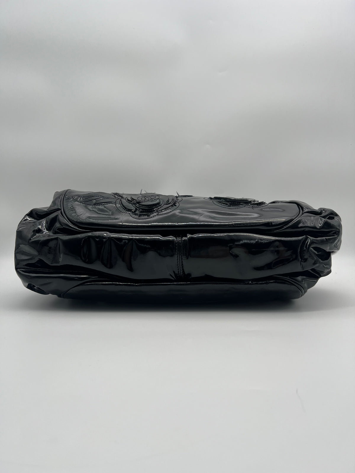 Chanel Camellia Patent Leather Tote (JS005)