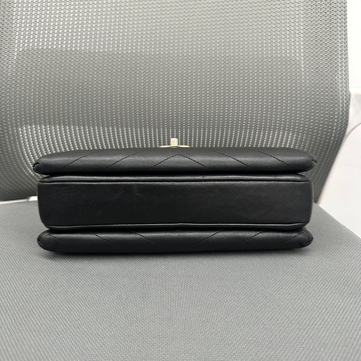 Chanel V-Quilted Envelope Bag Black with Gold Hardware (BL1298)