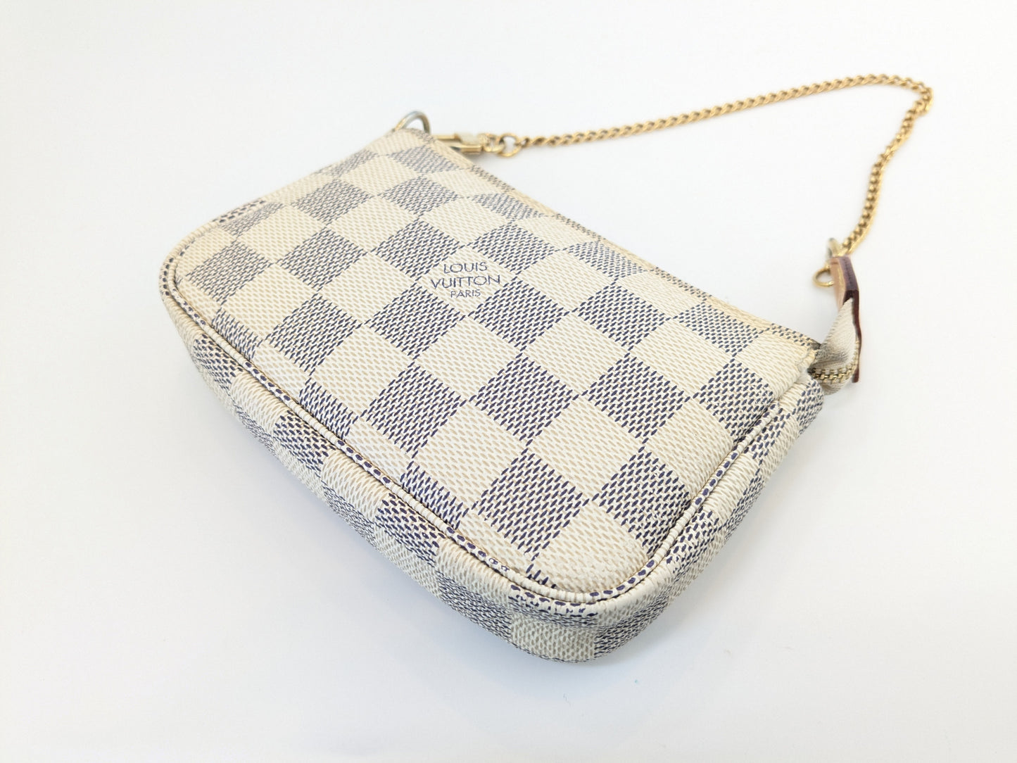 Pre-Owned LOUIS VUITTON Damier Azur Mini Pochette Accessoire EC-0500
