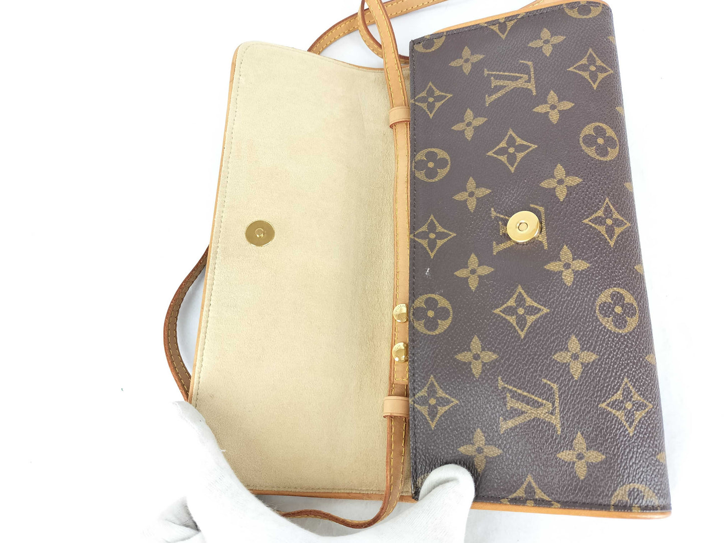 Pre-Owned Louis Vuitton Monogram Pochette Twin GM EC-0071