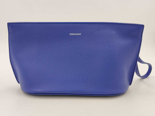 Ferragamo Zip Leather Clutch Bag EC-0632