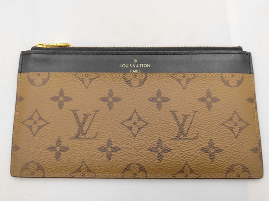 Louis Vuitton Monogram Reverse Slim Purse Long Wallet EC-0170