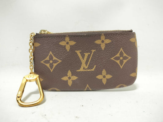 Louis Vuitton Monogram Pochette Cle Key Coin Pouch EC-0362