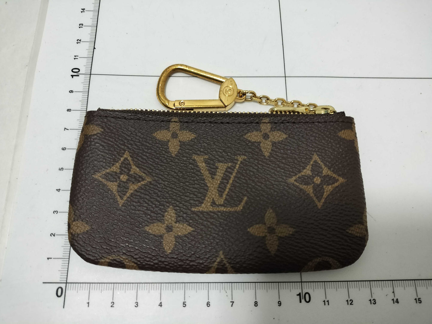 Louis Vuitton Monogram Pochette Cle Key Coin Pouch EC-0362