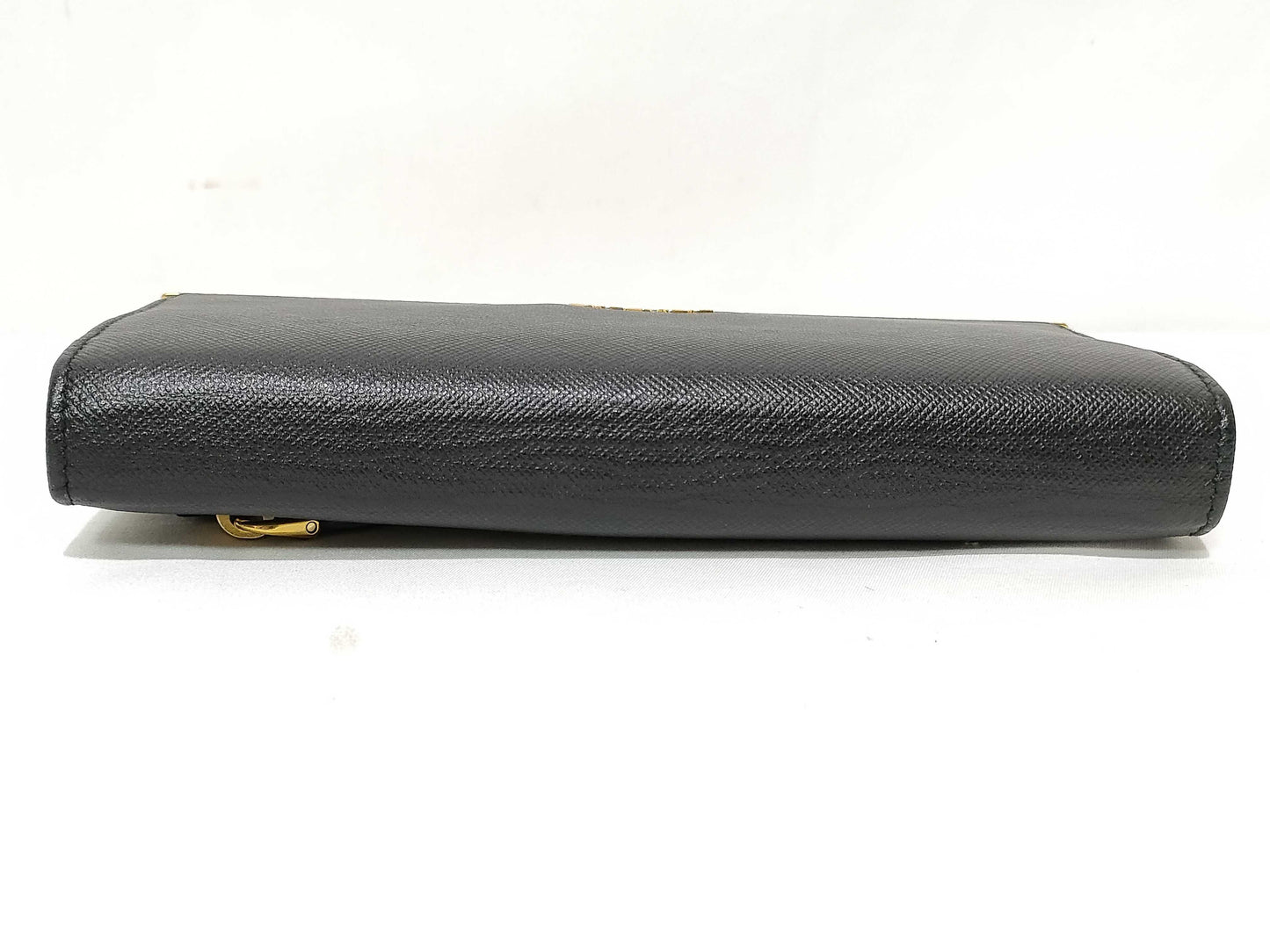 Prada Black Saffiano Metal Leather Continental Wallet EC-0055