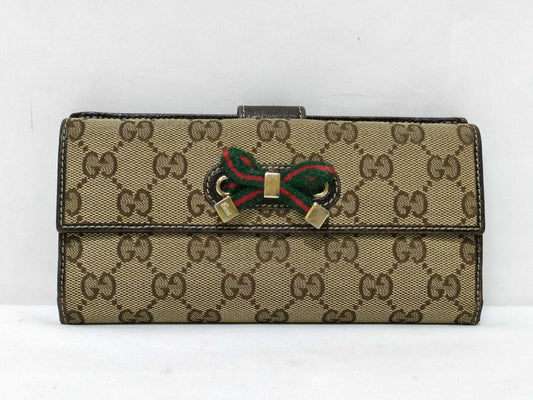 Gucci Brown Monogram Princy Continental Wallet EC-0016