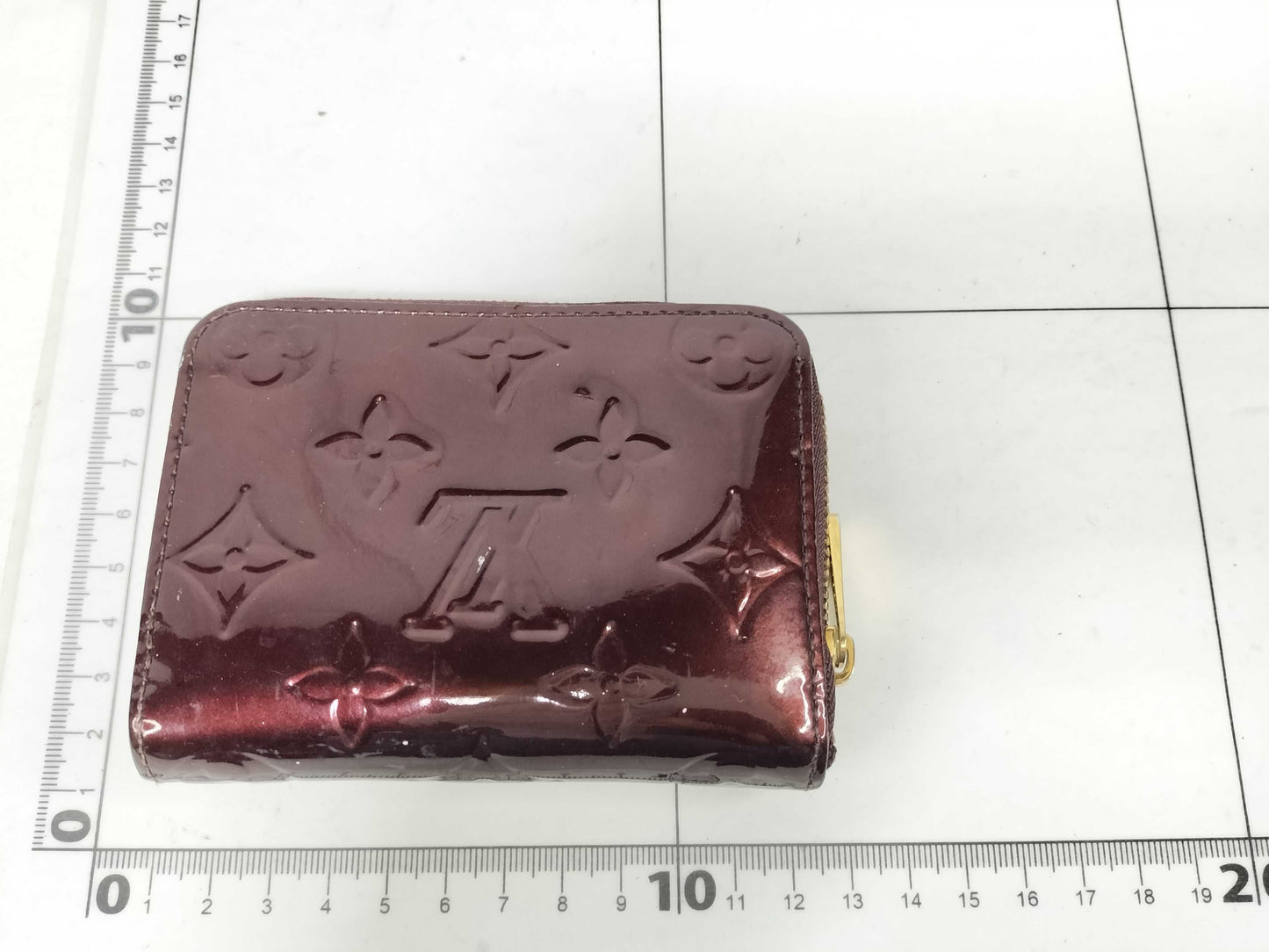 Louis Vuitton Vernis Zippy Coin Purse Amarante EC-0432