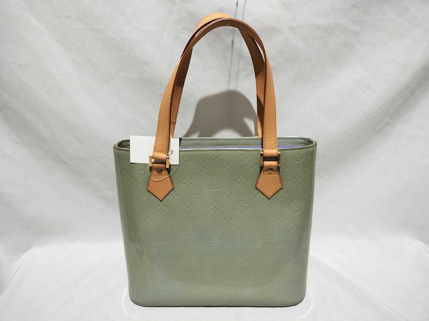 Louis Vuitton Monogram Vernis Houston Tote Bag Green EC-0324