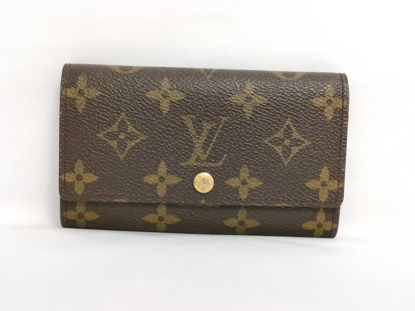 Louis Vuitton Monogram Porte Monnaie Zip Compact Bifold Wallet EC-0558