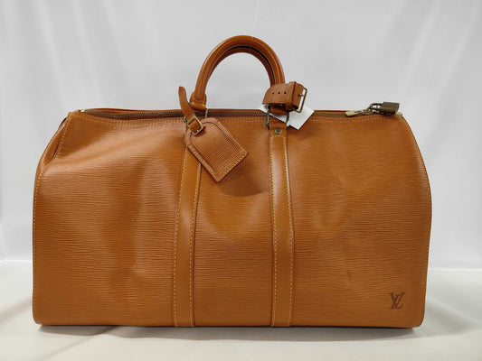 Louis Vuitton Epi Leather Keepall 45 Camel EC-0184