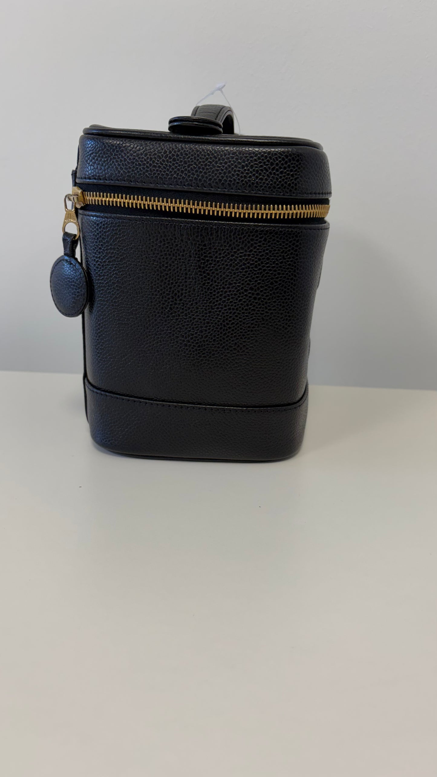 Chanel Black Caviar Vanity Vertical Handbag