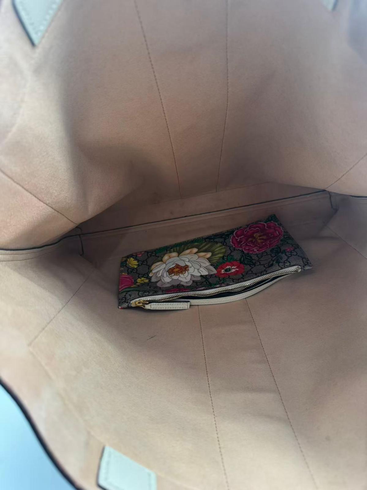 Gucci Monogram Floral Shoulder Tote Bag (LY1524)