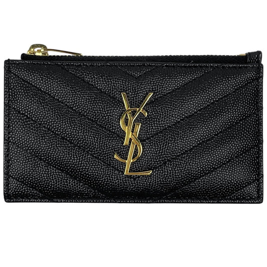 Saint Laurent Monogram Fragment Zip Card Case (JP)