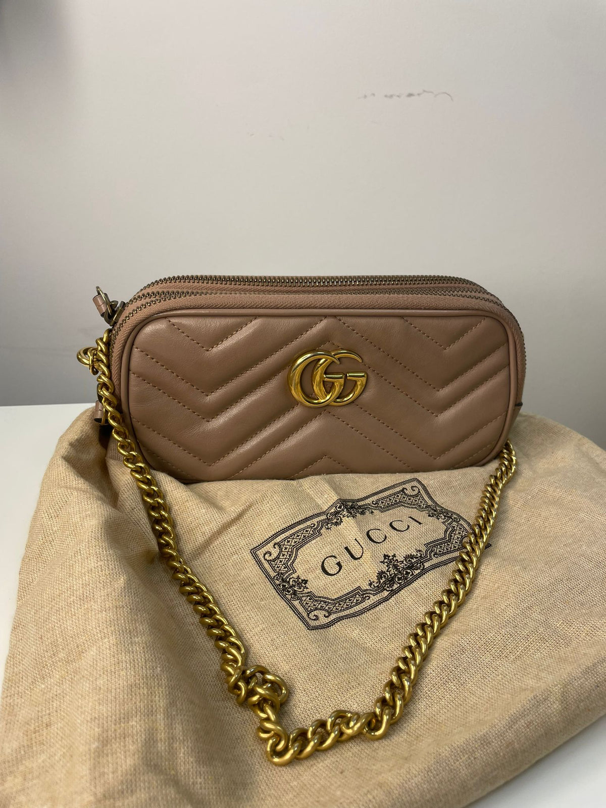 Gucci GG Marmont Mini Chain Crossbody Bag (UK)