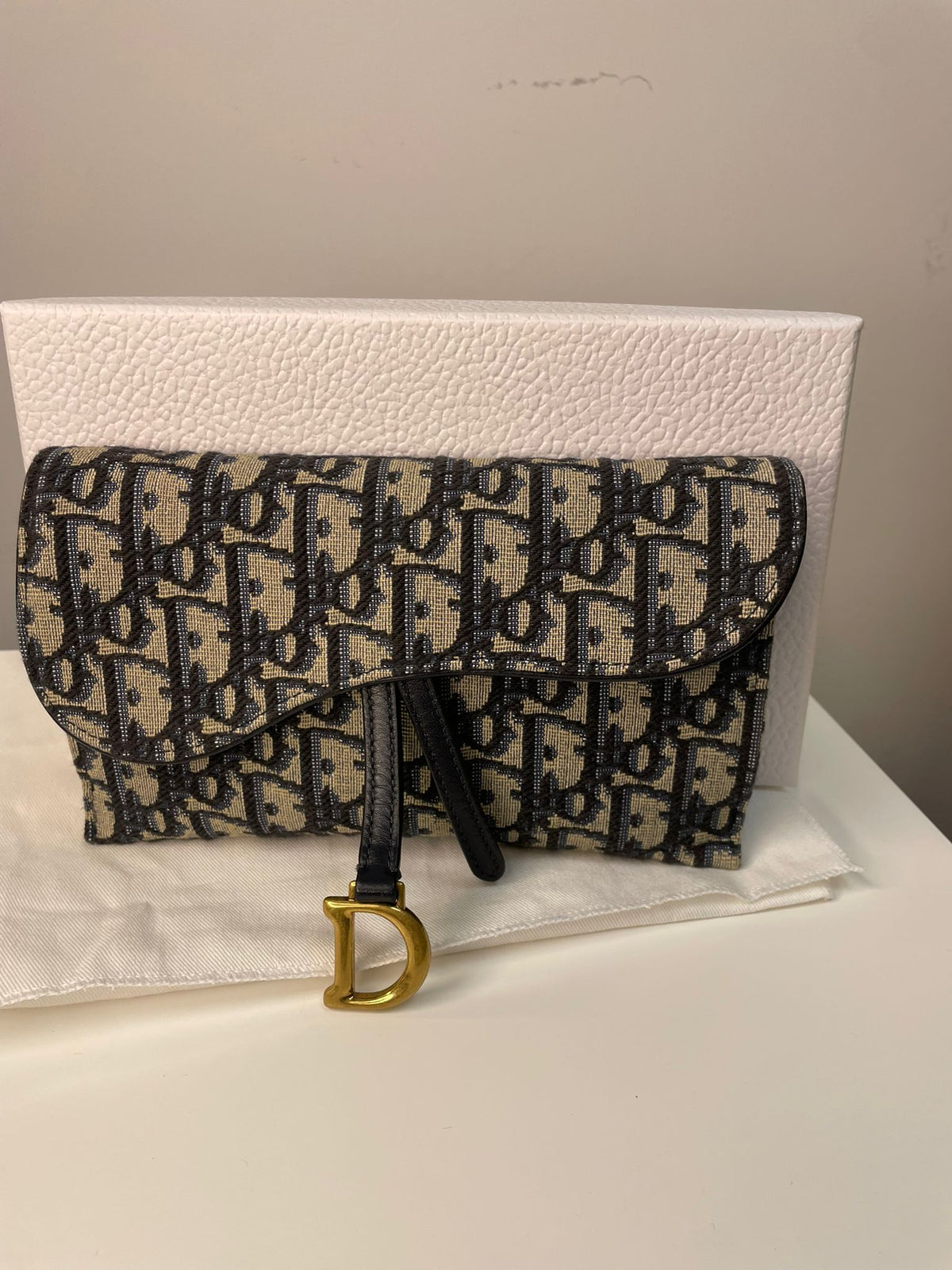 Christian Dior Oblique Saddle Chain Crossbody Bag (UK)