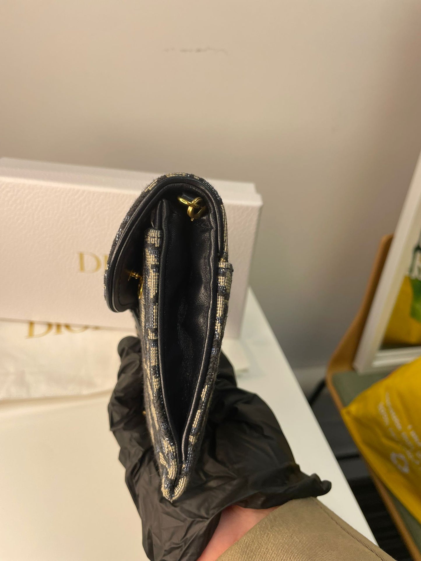 Christian Dior Oblique Saddle Chain Crossbody Bag (UK)