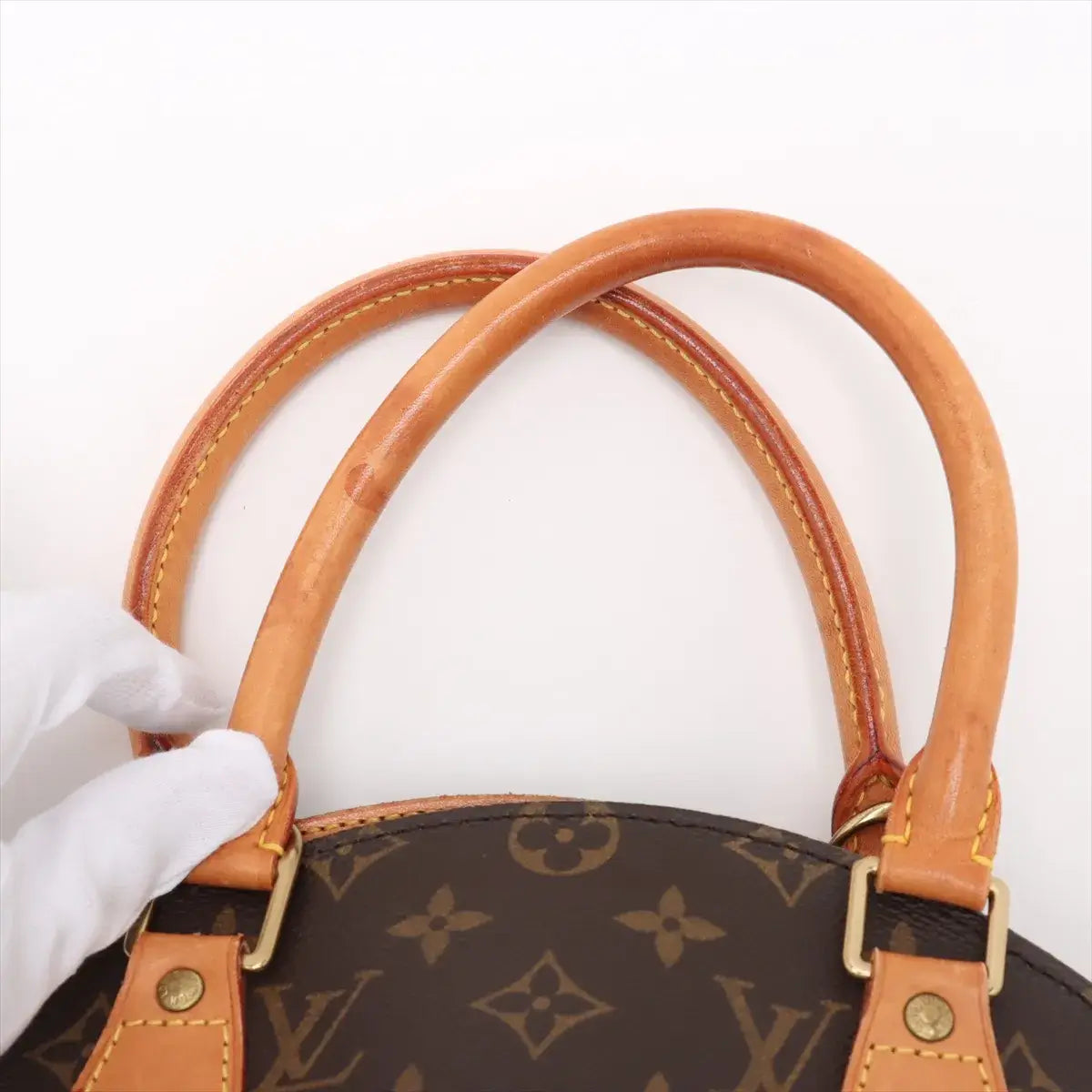 Louis Vuitton Monogram Ellipse PM Brown M51127 SD1929 (Pre-Owned) showing handles and monogram canvas.
