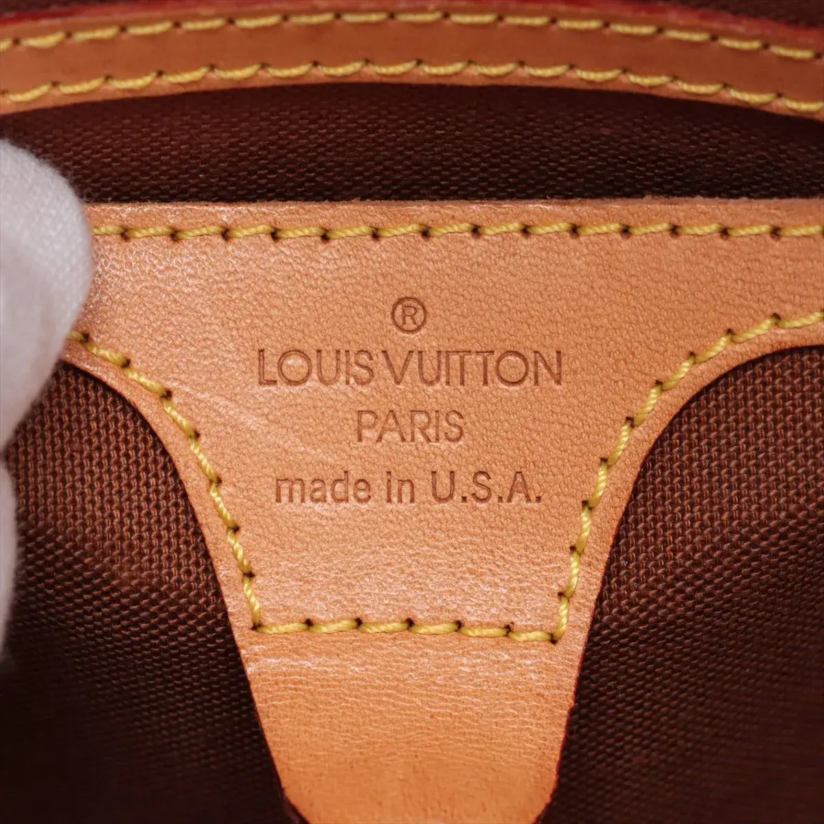 Louis Vuitton Monogram Ellipse PM Brown M51127 SD1929 (Pre-Owned) interior tag made in USA