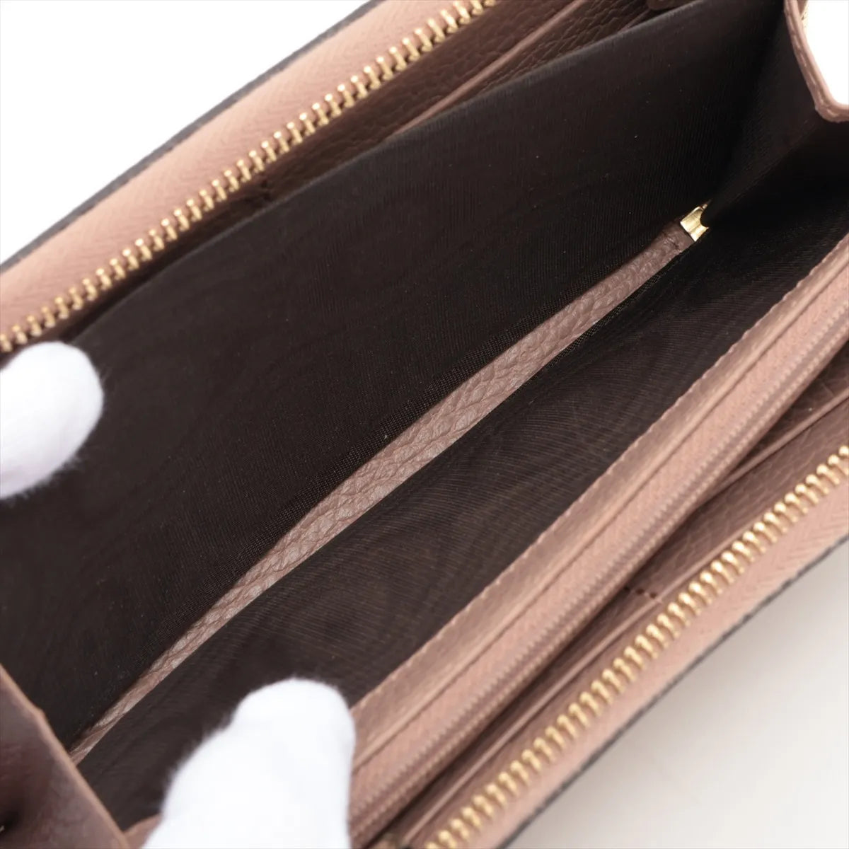 Gucci GG Marmont Canvas & Lleather Zip Round Wallet (SB08-51)