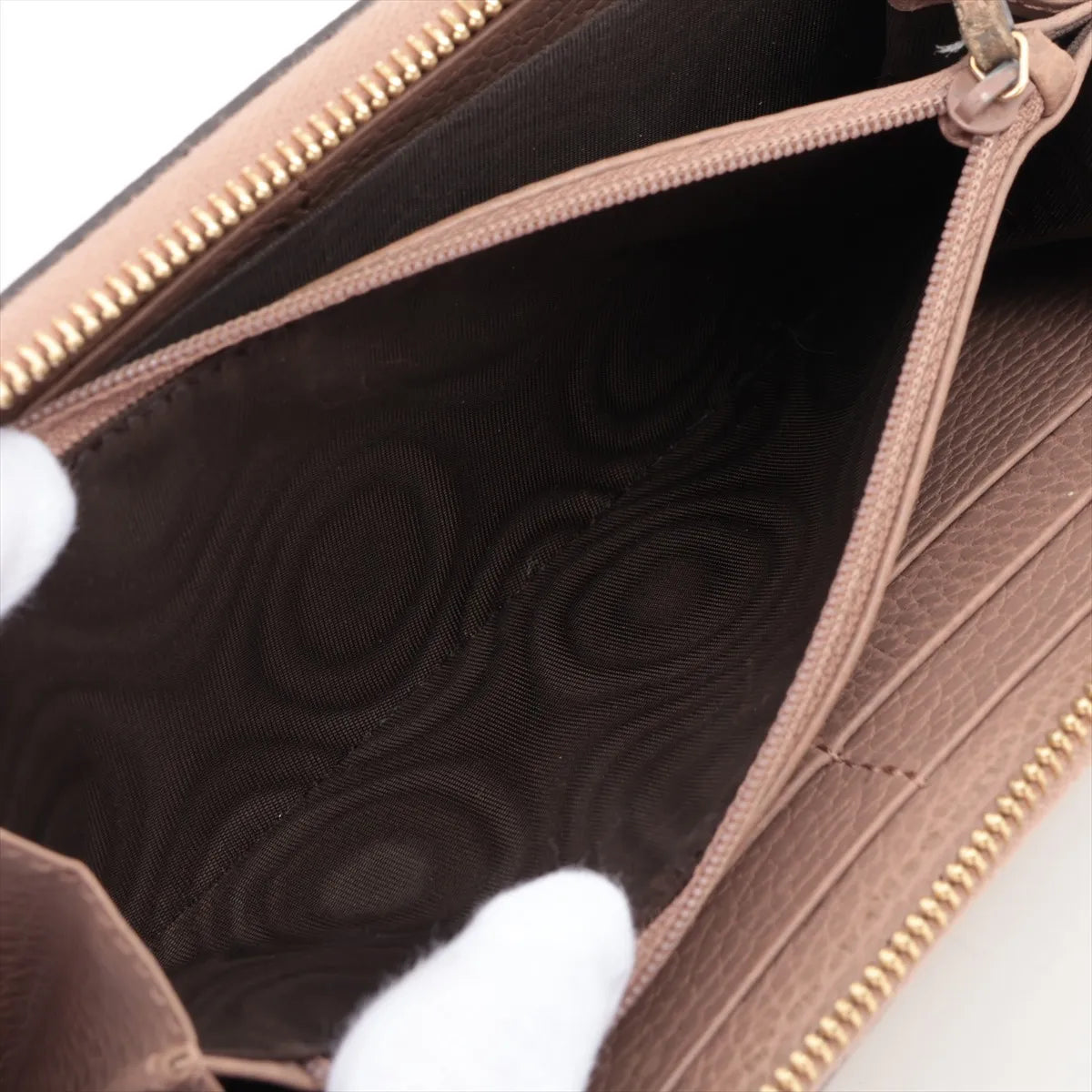 Gucci GG Marmont Canvas & Lleather Zip Round Wallet (SB08-51)