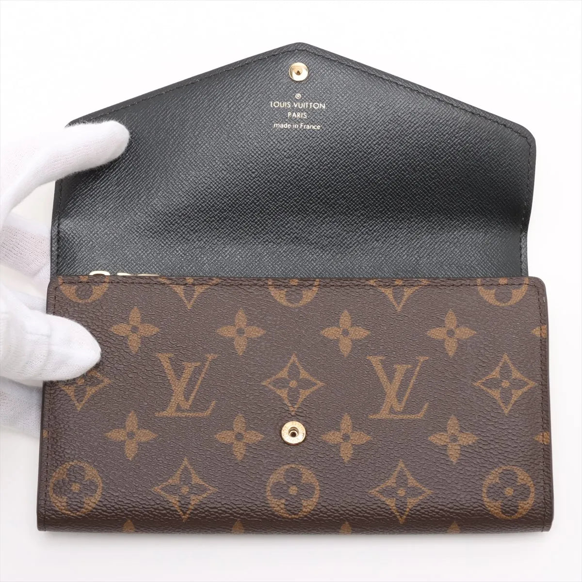 Louis Vuitton Giant Monogram Reverse Portefeuille Sarah Long Wallet (SB08-520)