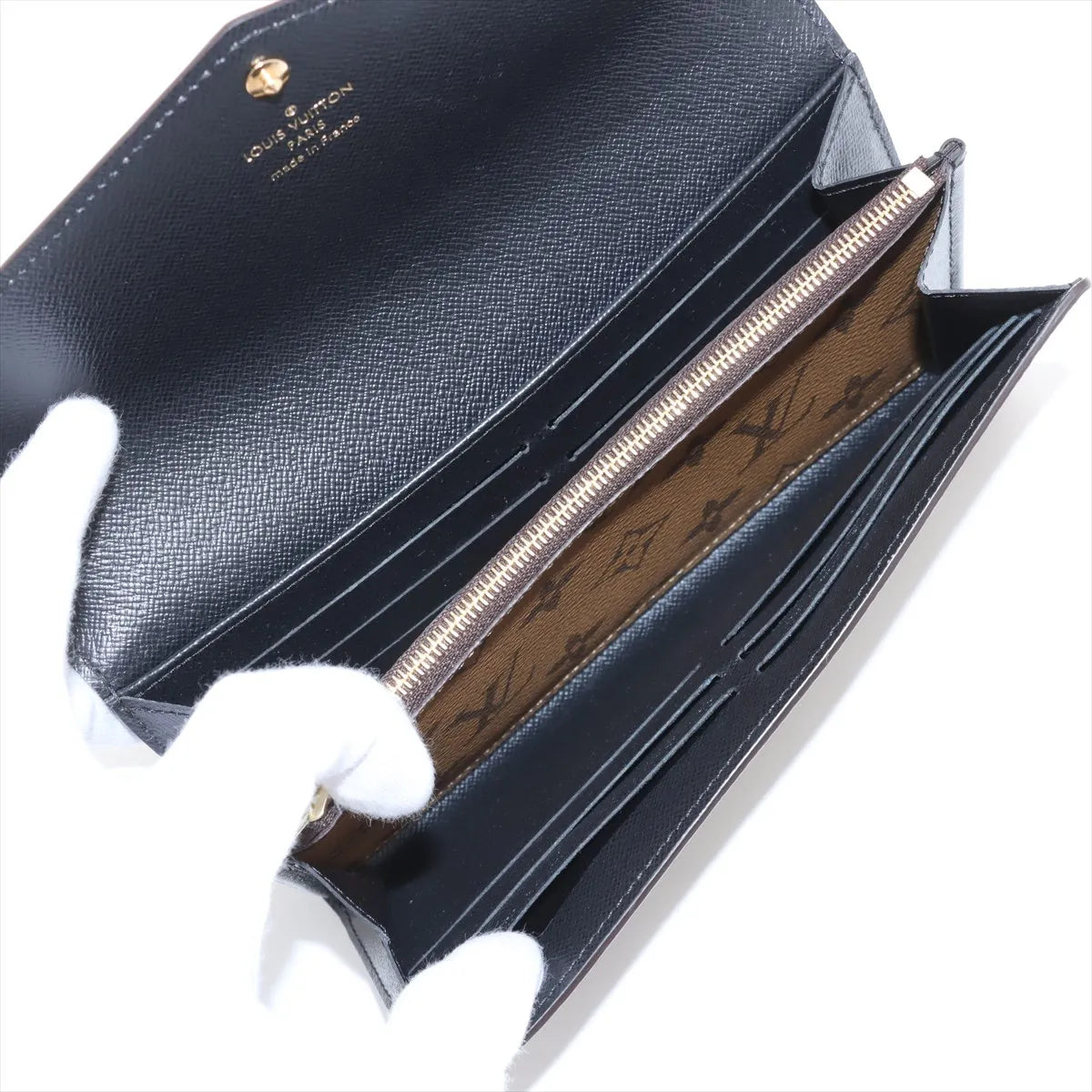 Louis Vuitton Giant Monogram Reverse Portefeuille Sarah Long Wallet (SB08-520)