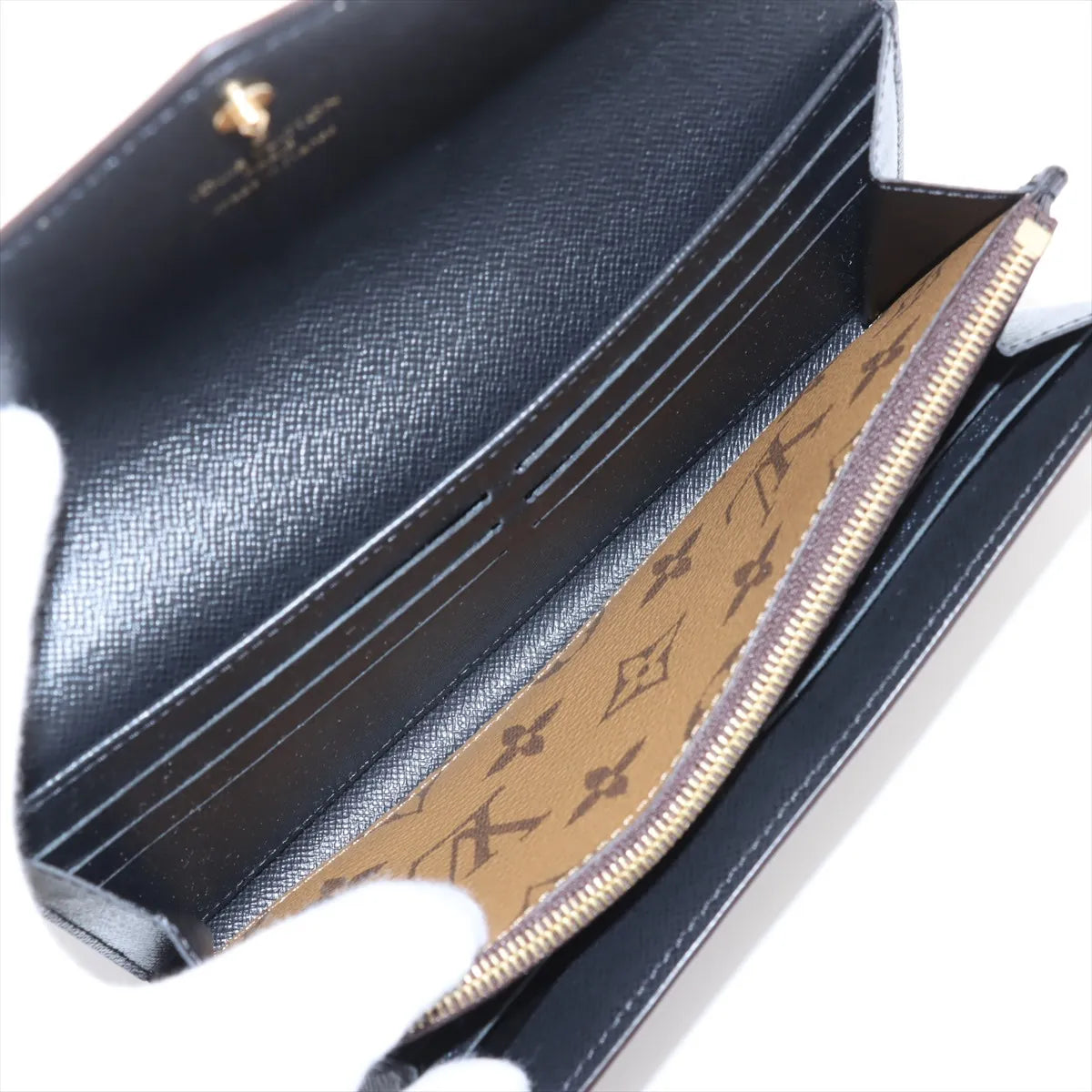 Louis Vuitton Giant Monogram Reverse Portefeuille Sarah Long Wallet (SB08-520)