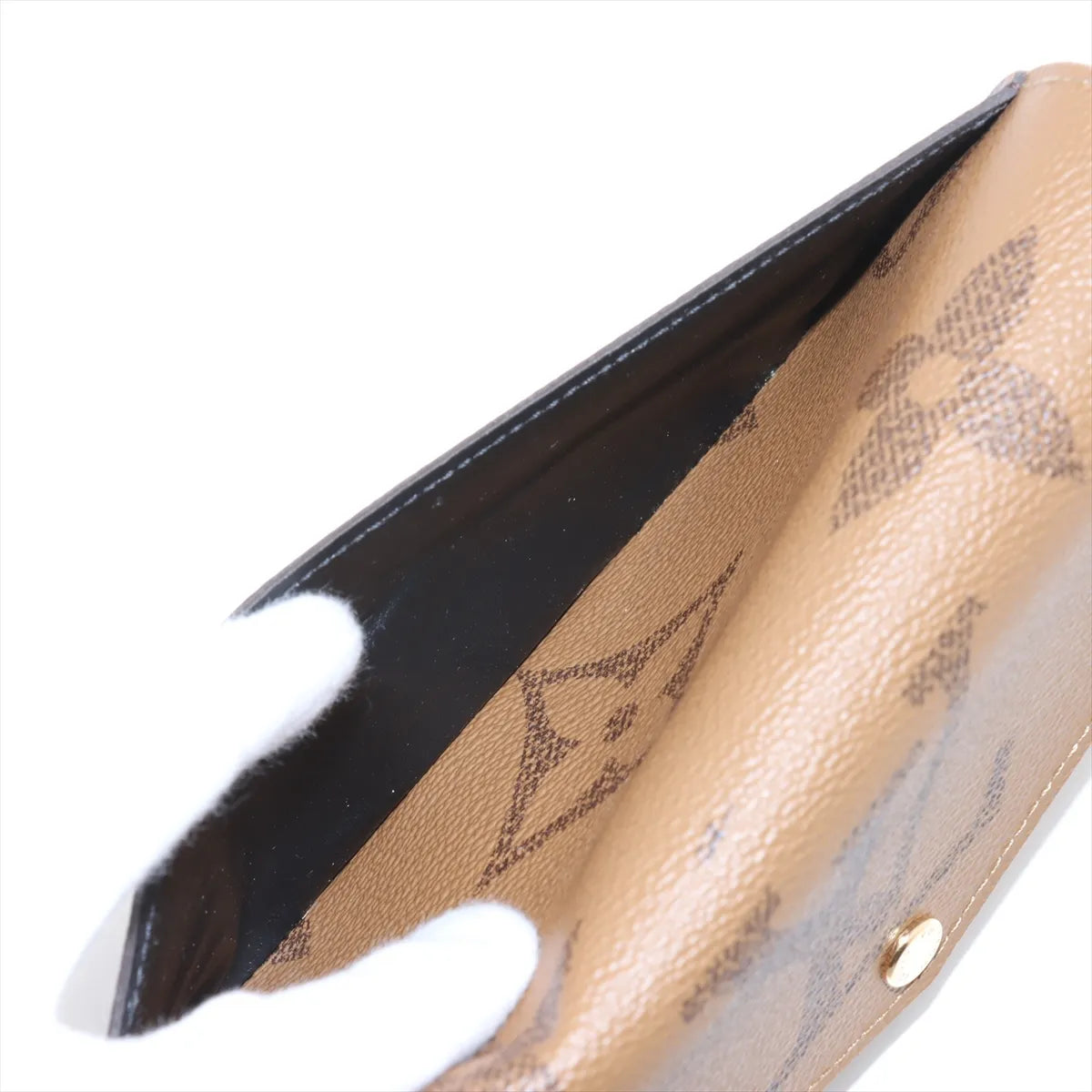 Louis Vuitton Giant Monogram Reverse Portefeuille Sarah Long Wallet (SB08-520)