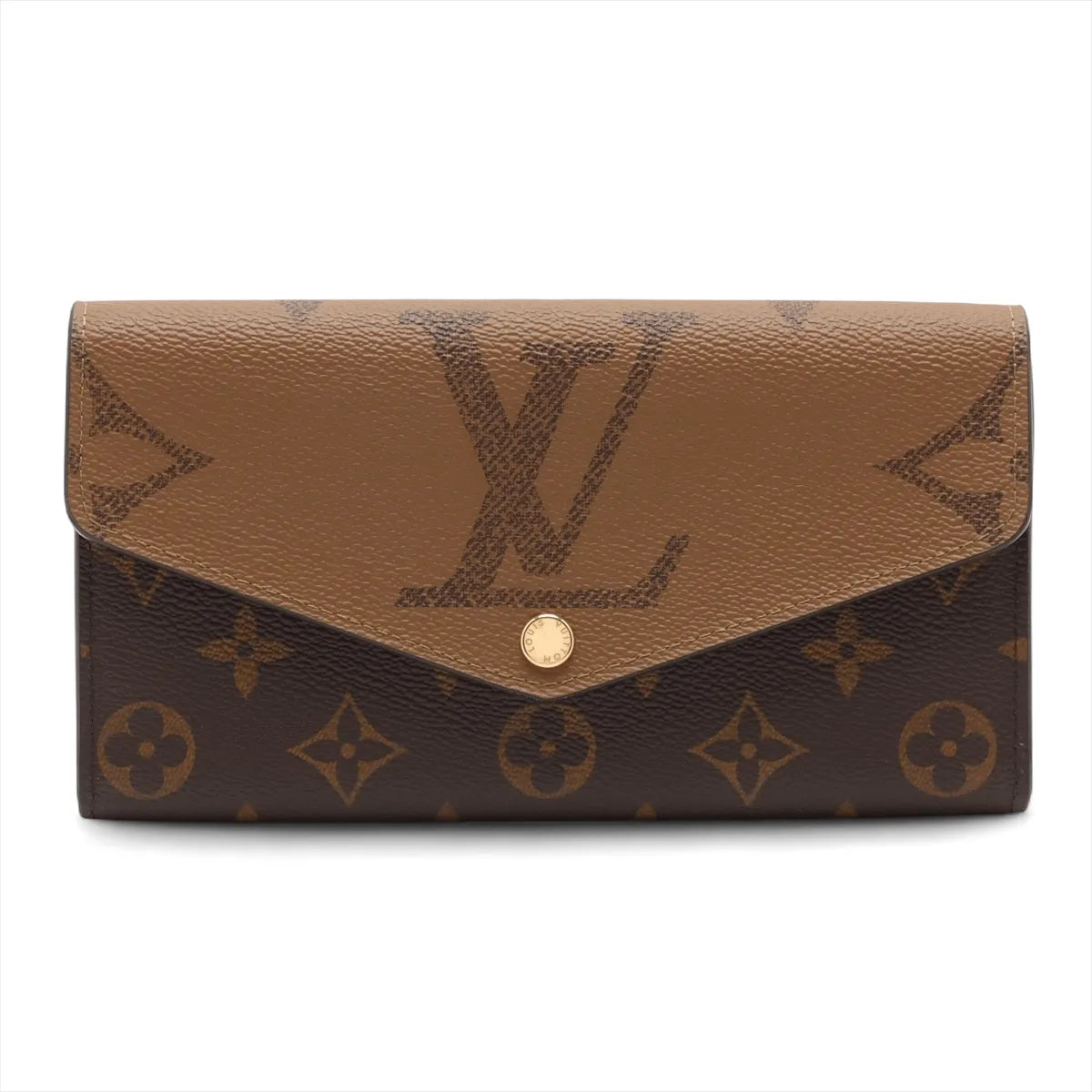 Louis Vuitton Giant Monogram Reverse Portefeuille Sarah Long Wallet (SB08-520)