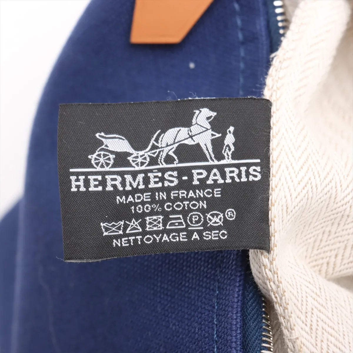 Hermès Brid A Black PM canvas Navy Blue