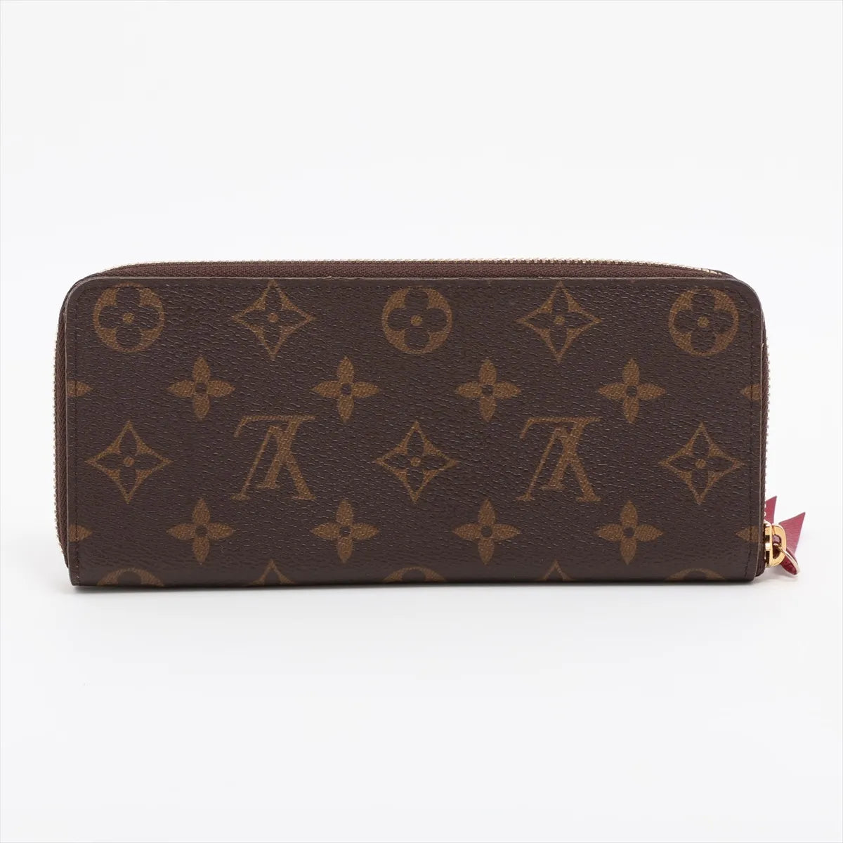 Louis Vuitton Monogram Portofeuille Clemence Fuschia Zip Round Wallet (SB08-627)