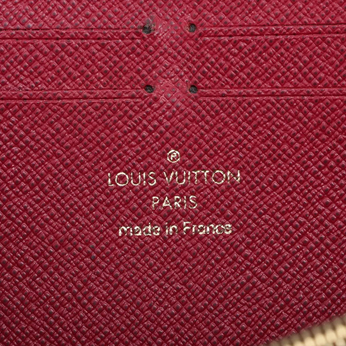 Louis Vuitton Monogram Portofeuille Clemence Fuschia Zip Round Wallet (SB08-627)