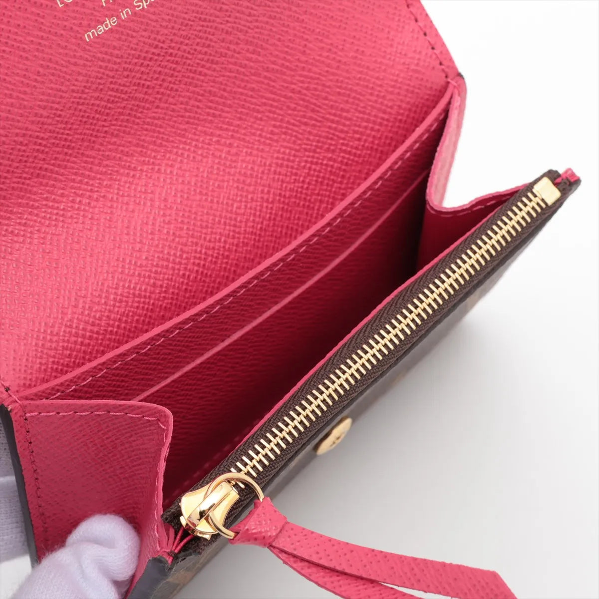 Louis Vuitton Monogram Porto Monet Rosary Fuschia Coin Purse (SB08-884)