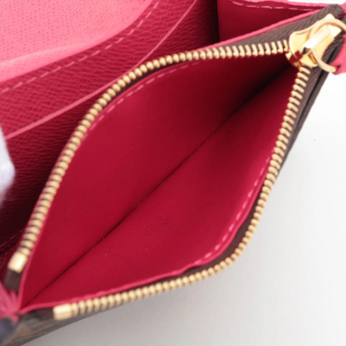 Louis Vuitton Monogram Porto Monet Rosary Fuschia Coin Purse (SB08-884)