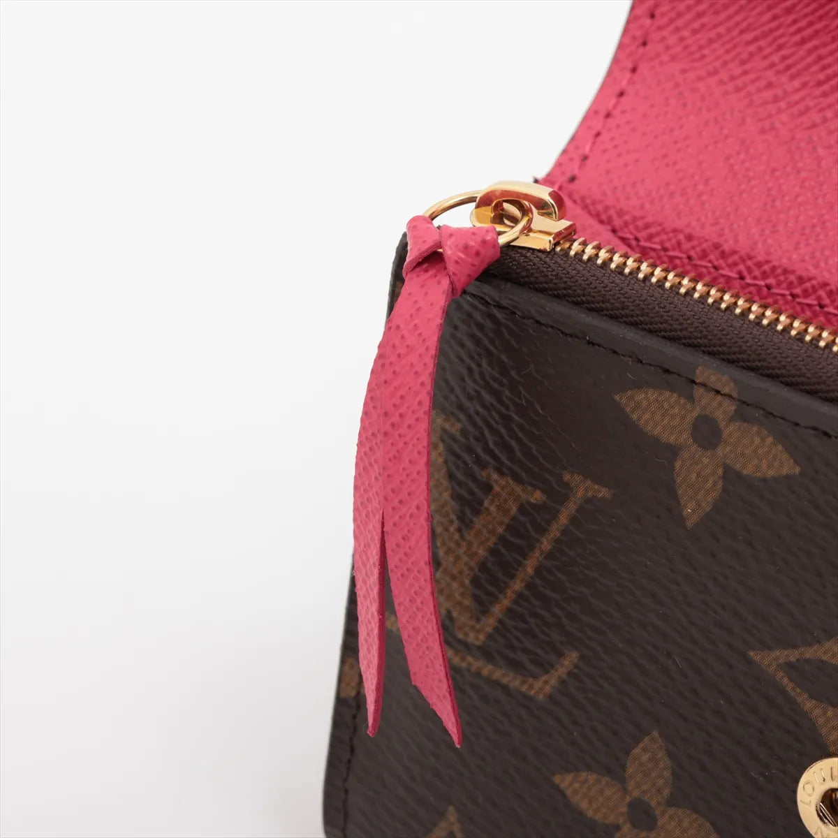 Louis Vuitton Monogram Porto Monet Rosary Fuschia Coin Purse (SB08-884)