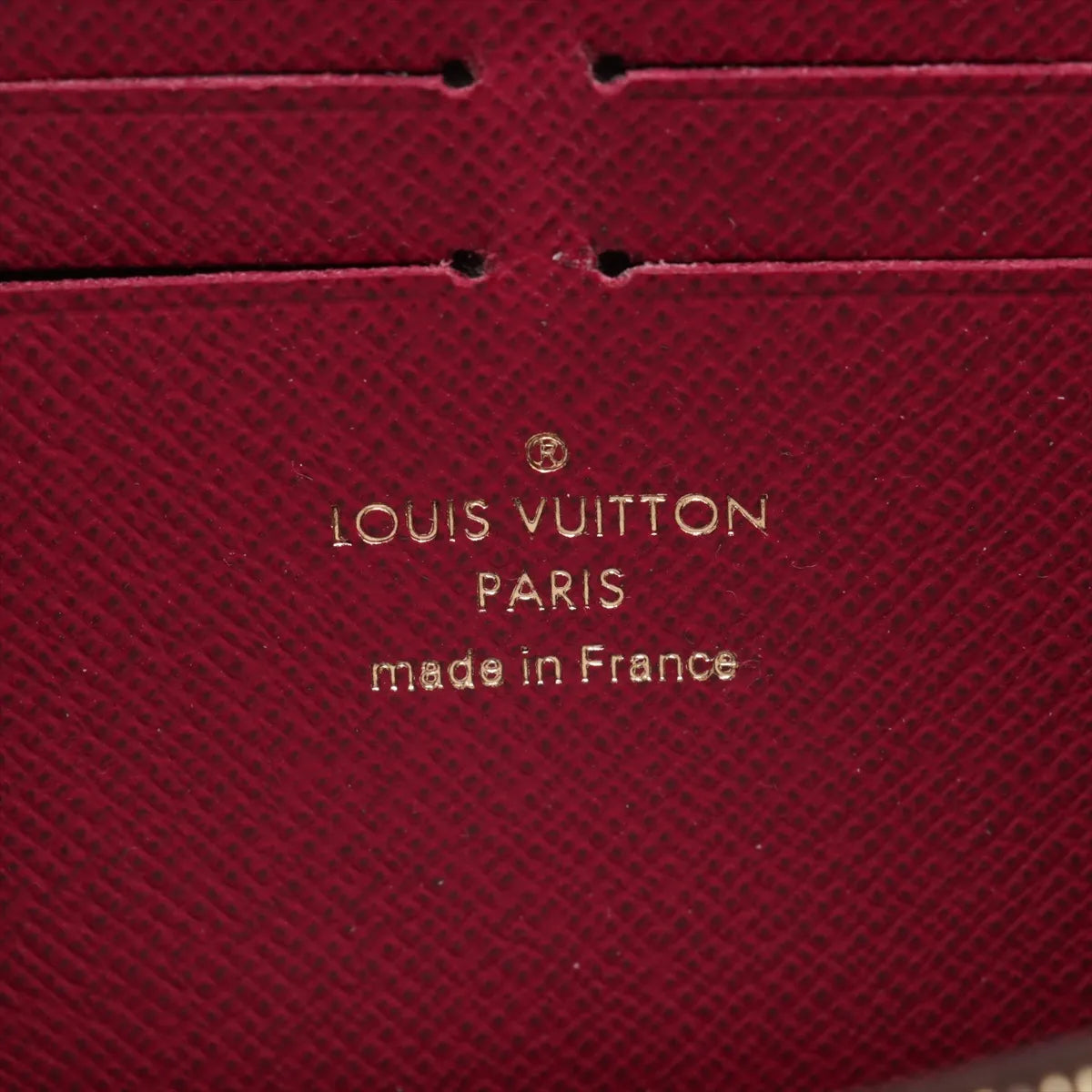 Louis Vuitton Monogram Portofeuille Clemence Fuschia Zip Round Wallet (SB08-1101)