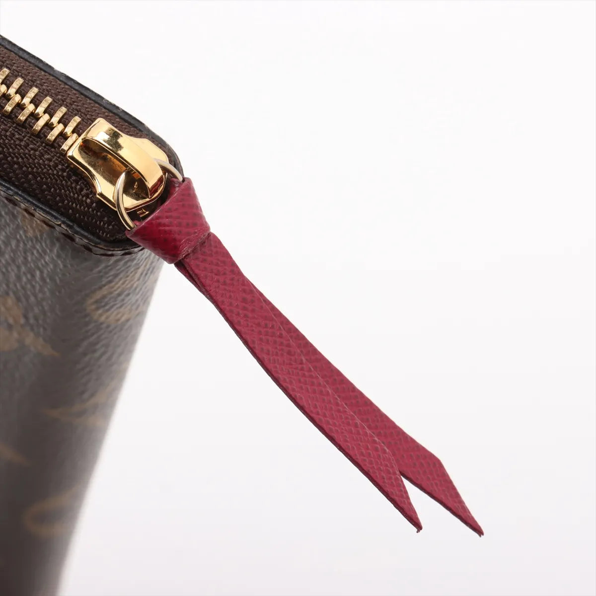 Louis Vuitton Monogram Portofeuille Clemence Fuschia Zip Round Wallet (SB08-1101)