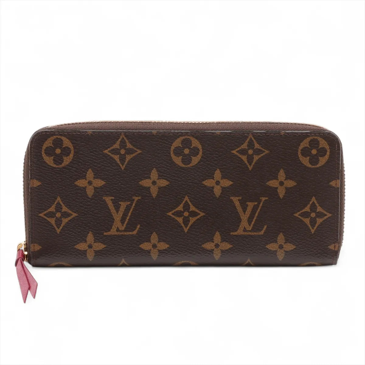 Louis Vuitton Monogram Portofeuille Clemence Fuschia Zip Round Wallet (SB08-1101)